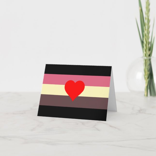 Fetma Pride Flagga Kort (Framsida)