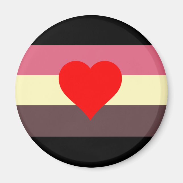 Fetma Pride Flagga Magnet (Framsidan)