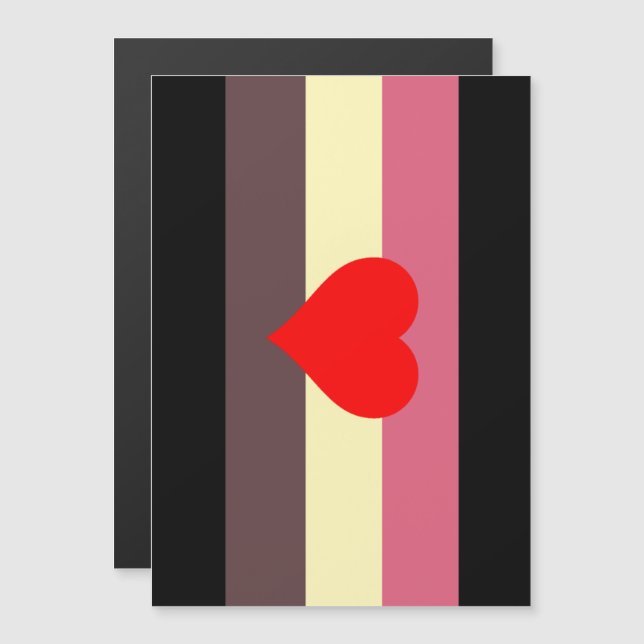 Fetma Pride Flagga Magnetisk Inbjudningskort (Fram/baksida)