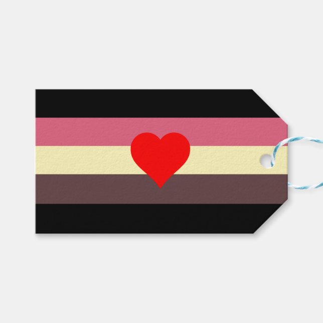 Fetma Pride Flagga Presentetikett (Framsidan (Horisontell))
