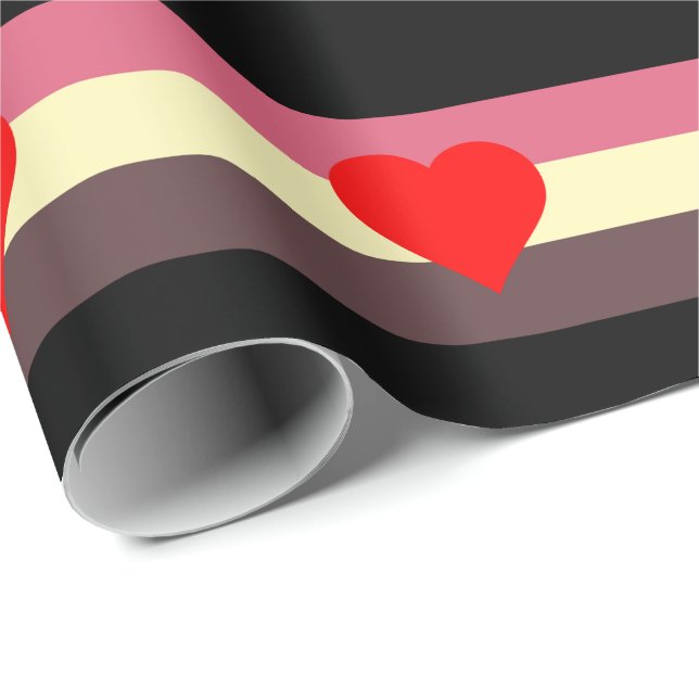 Fetma Pride Flagga Presentpapper (Rullad Hörn)