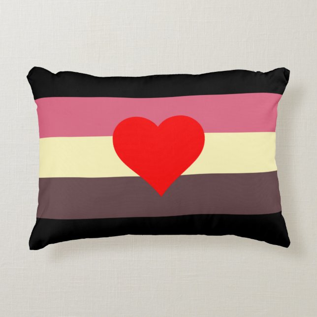 Fetma Pride Flagga Prydnadskudde (Framsidan)