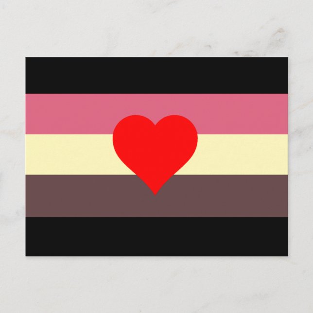 Fetma Pride Flagga Vykort (Framsida)