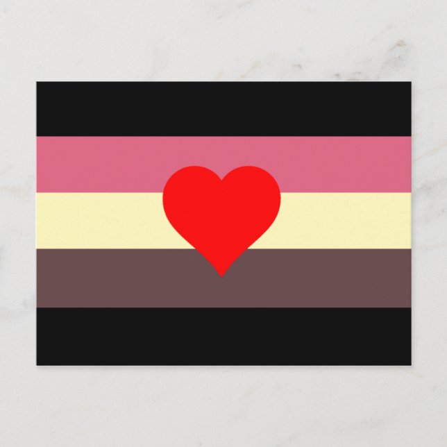 Fetma Pride Flagga Vykort (Framsida)
