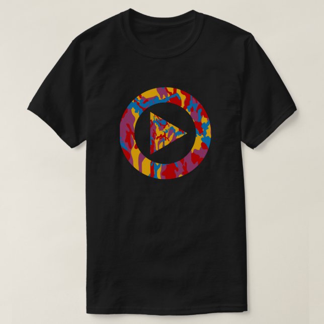 Fetmönster Tryck Spela T Shirt (Design framsida)