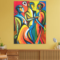 Fetsa anslutningar - Abstrakt Canvas Art
