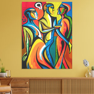 Fetsa anslutningar - Abstrakt Canvas Art