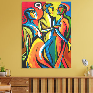 Fetsa anslutningar - Abstrakt Canvas Art