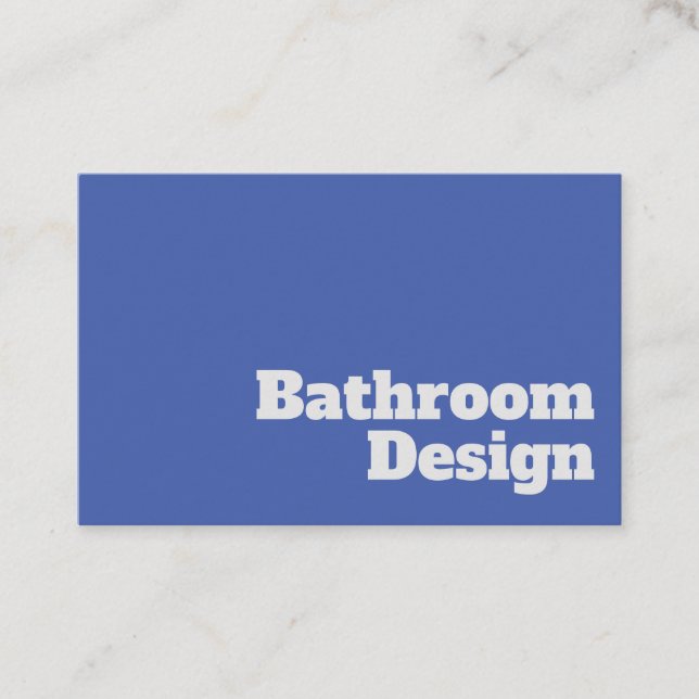 Fetst och rensa bastrumsdesigner visitkort (Framsida)