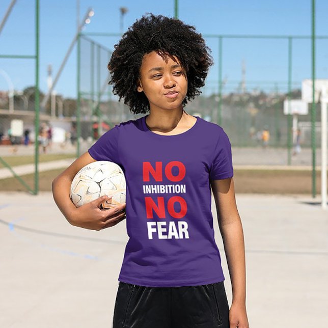 Fetstift utan fejd t shirt (Bold “No Inhibition No Fear” t-shirt – motivational wear for athletes, fighters, or go-getters.)