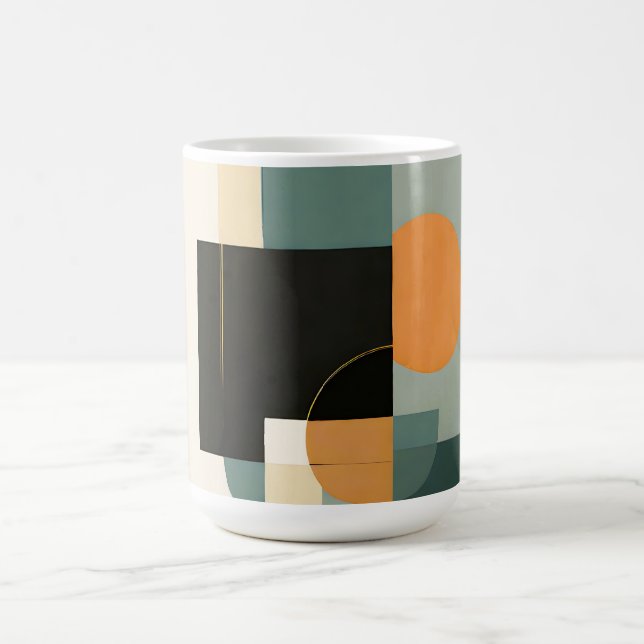 Fetstig återcirkel: Abstrakt och rektanglar Kaffemugg (Center)