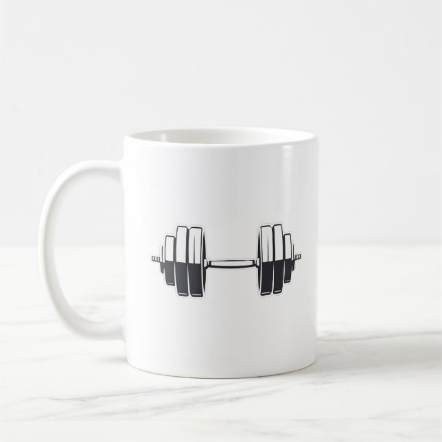 Fetstig dockningsström - Minimalistisk Fitness-des Kaffemugg (Vänster)