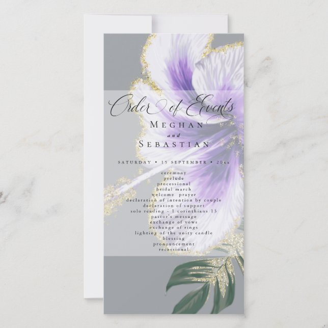 Fetstig Elegant Ametyst Lila Blommigt (Framsida)