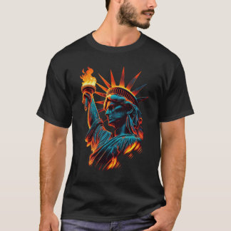 Fetstig Frihetsgudinnan Art - Modern grafik T Shirt