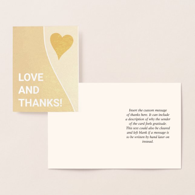 Fetstig "KÄRLEK OCH TACK!" Kort (Display)