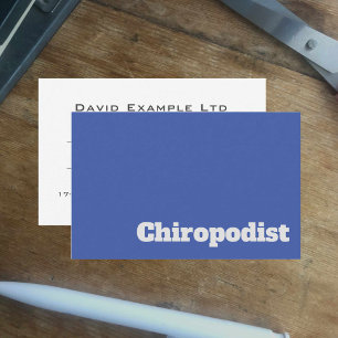 Fetstig och tydlig chiropodiseringsdesign visitkort