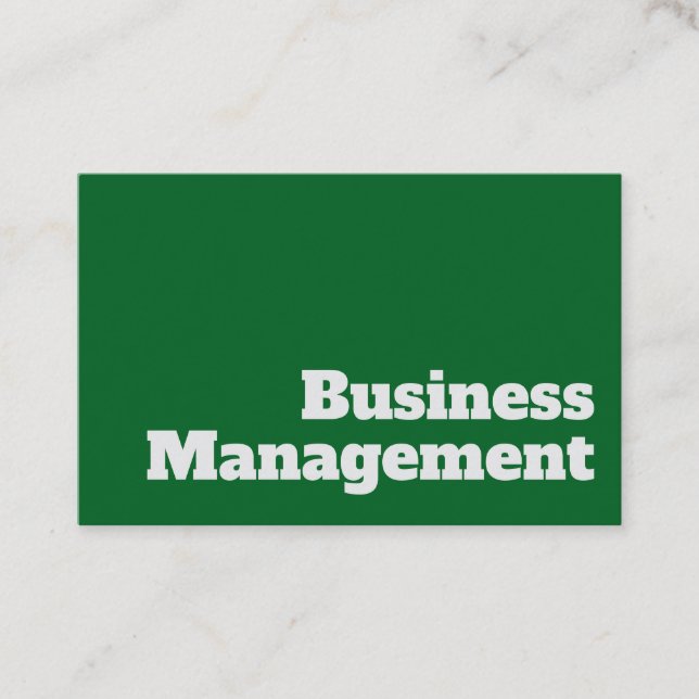 Fetstig och tydlig design - Business Management Visitkort (Framsida)