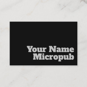 Fetstig och tydlig design - mikropub eller mikrobr visitkort