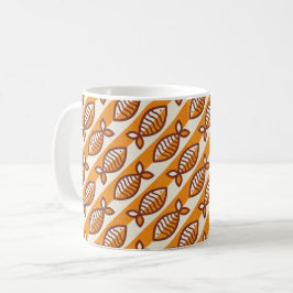 Fetstig orange av återfisk kaffemugg