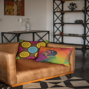 Fetstig popup-artikel   Afrikansk man med plats Lumbarkudde