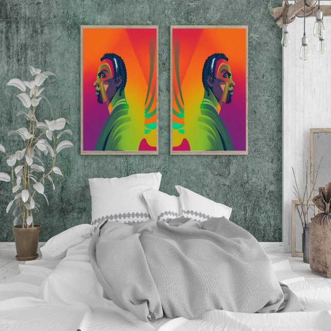 Fetstig popup-artikel | Afrikansk man med plats Poster (Skapare uppladdad)