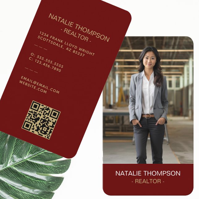 Fetstig Professionell Realtor QR-kod för Chicen Re Visitkort (Skapare uppladdad)