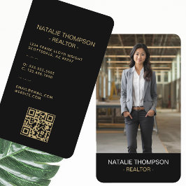 Fetstig Professionell Realtor QR-kod för Chicen Re Visitkort