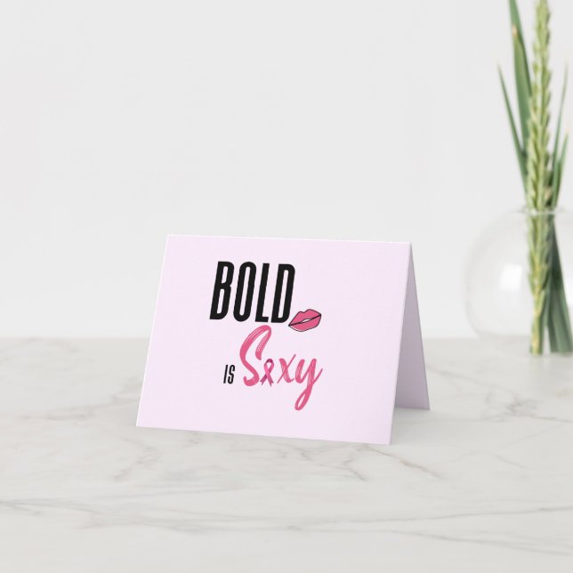 fetstil är ett sexigt rosa-kort tack kort (Framsida)