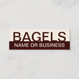 fetstil BAGELS Mini Visitkort