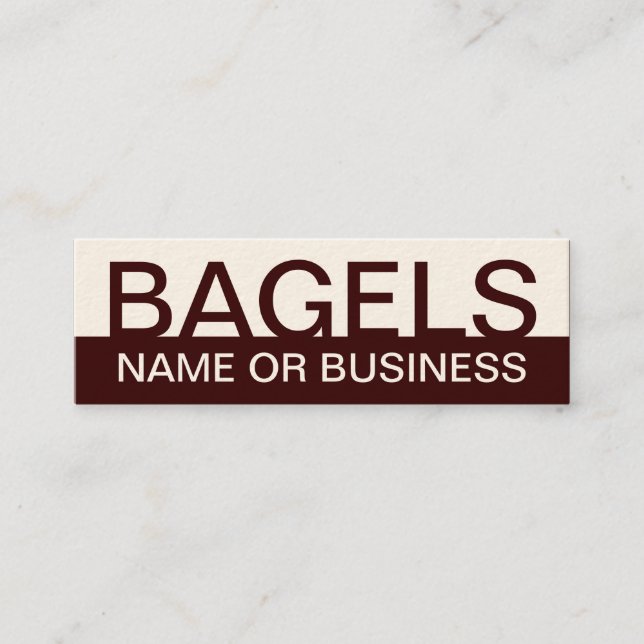 fetstil BAGELS Mini Visitkort (Framsida)