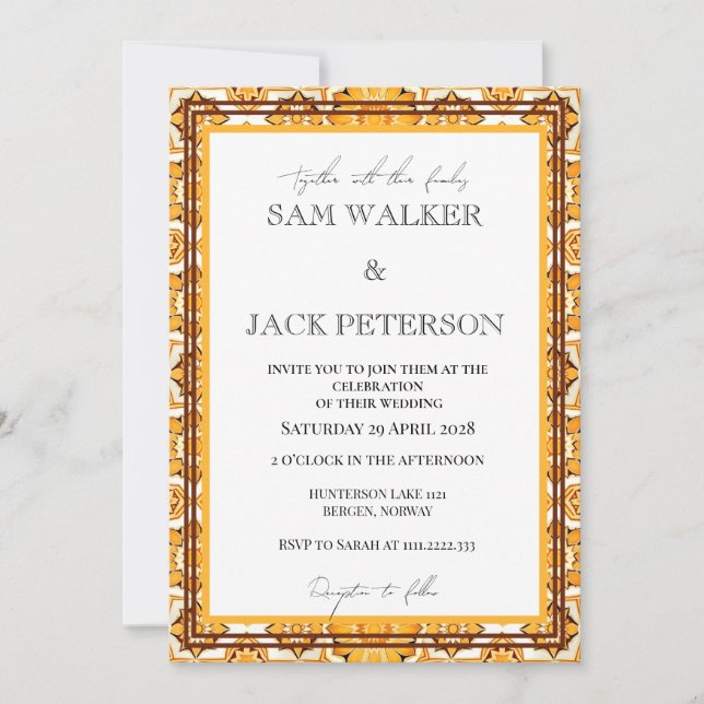 Fetstila Retro-filer Inbjudningar (Framsida)