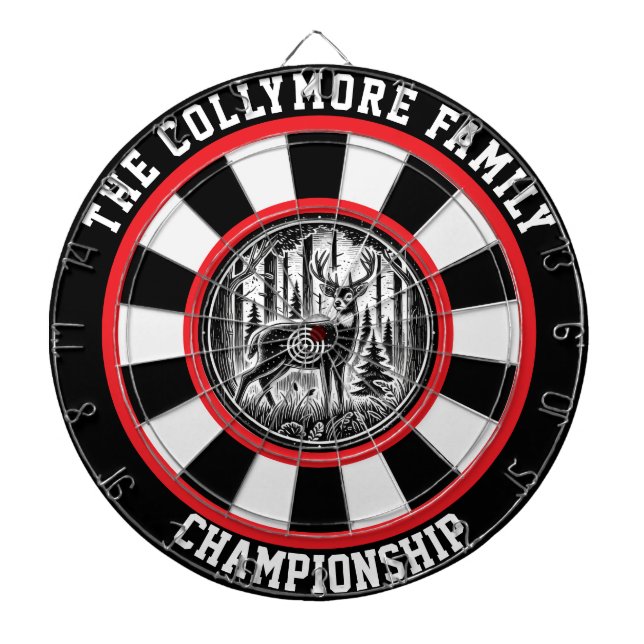 Fetstilt mål - Hjort Darttavla (Framsidan)