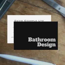 Fetstilt och rensa bastrumsdesign visitkort