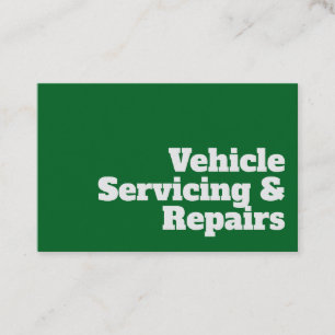 Fetstilt och rensa Fordon Service & Reparation Des Visitkort