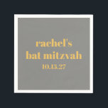 Fetstipografi Gult Grått Anpassningsbar Bat mitzva Pappersservett<br><div class="desc">Fetstipografi Gult och Grått Anpassningsbar Bat mitzvah blöjor</div>
