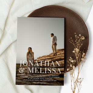 Fetstipografi med enkel Elegant i Bröllop Inbjudningar