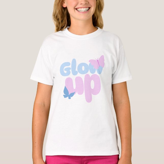 Fetstiskt design av fet fjäril-flyg t shirt (Framsida)