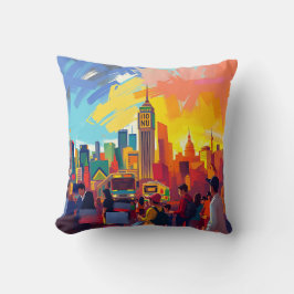 Fetstiskt intryck - Cityscape Kudde