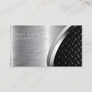 Fetstiskt metallutseendet SURCUITY Black & silver Visitkort