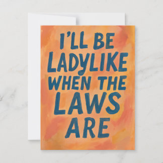 Fetstiskt, när lagarna är, så Poster djärv feminis Vykort