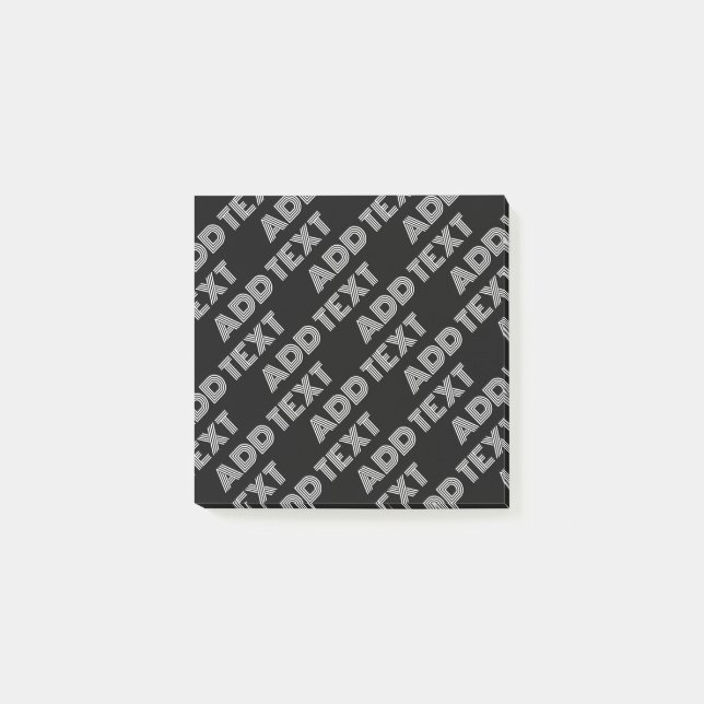 Fetstiskt Retromodernt Namn eller Ord Mönster Post-it Block (Framsida)