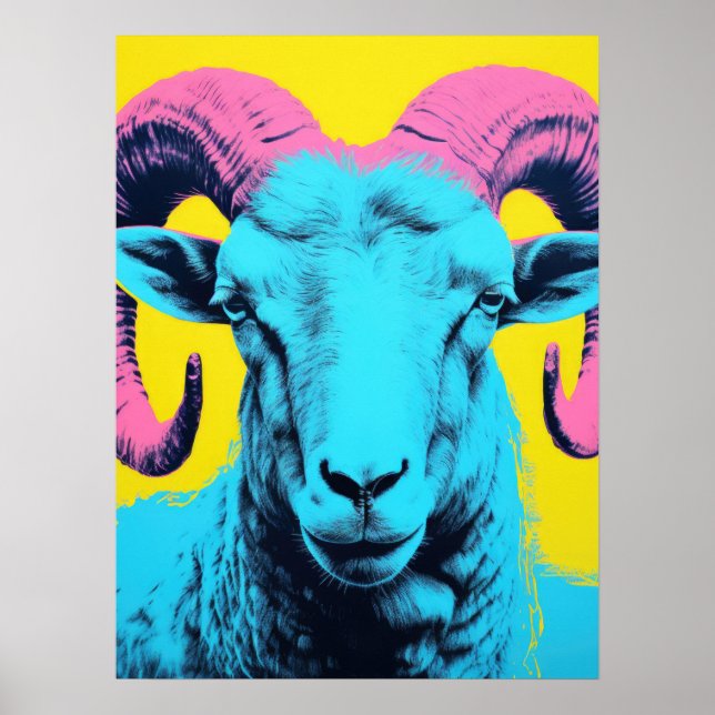 Fetstiskt spel: Neon Pop Art Poster (Framsidan)