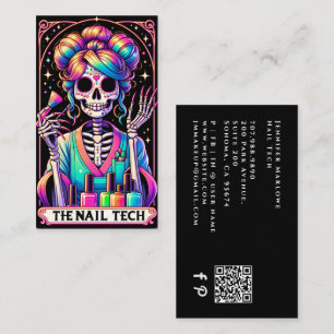 Fett nagelteknik Tarot-kort Affärskort Visitkort