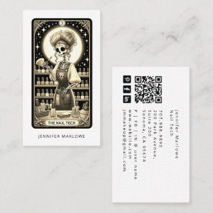 Fett Nagelteknik Tarotkort Affärskort Visitkort