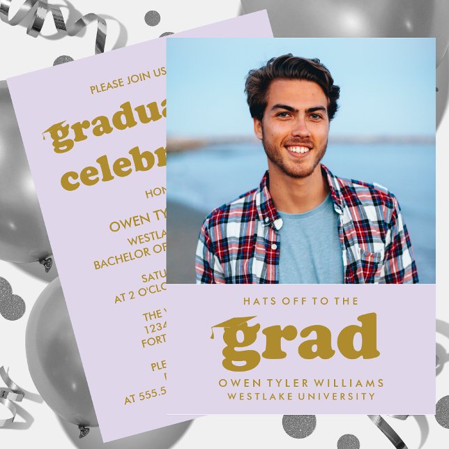 FETT RETRO HATTAR AV TILL GRADUERADE FOTO GRAD INV INBJUDNINGAR (Skapare uppladdad)