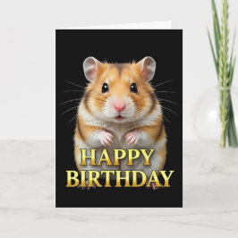FETT SÄRPRÄGLAD NÄRBILD PÅ HAMSTER FÖDELSEDAGKORT KORT