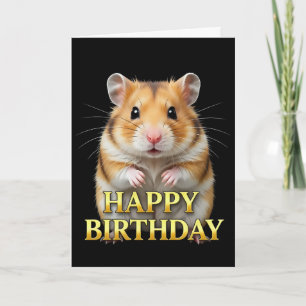 FETT SÄRPRÄGLAD NÄRBILD PÅ HAMSTER FÖDELSEDAGKORT KORT