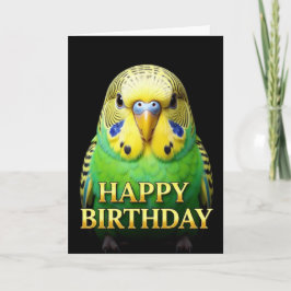 FETT TYDIGT NÄRBILD BUDGIE FÖDELSEDAGKORT KORT