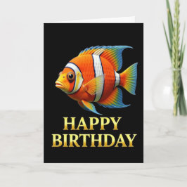 FETT TYDIGT NÄRBILD CLOWNFISK FÖDELSEDAGKORT KORT