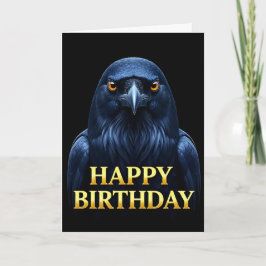 FETT TYDIGT NÄRBILD KORT FÖR RAVENS FÖDELSEDAG